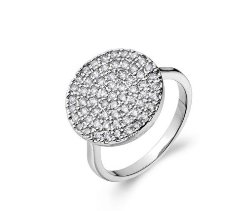 Cubic Zircornia ring sølvfarvet