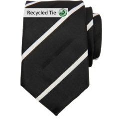 Recycled Sort & Hvidt Stribet Slips Connexion